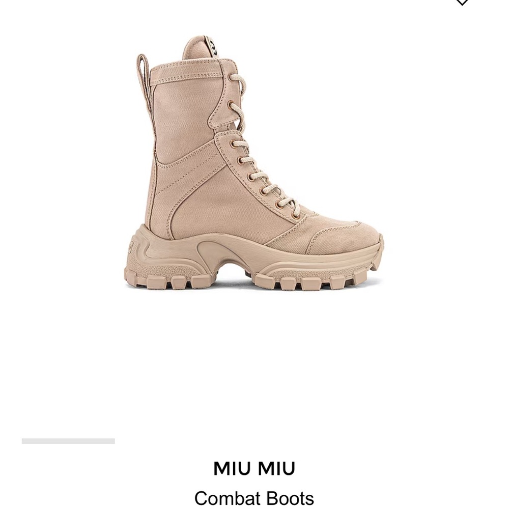 Miu Miu khaki combat boots
